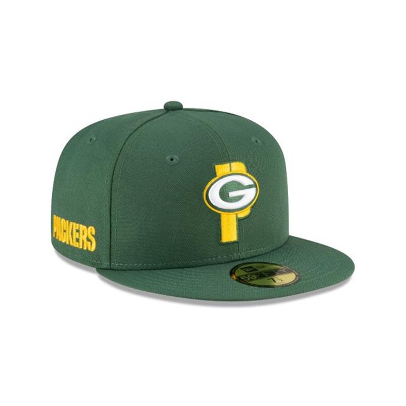 NFL Green Bay Packers Logo Mix 59Fifty Fitted (YOL6570) - Green New Era Caps